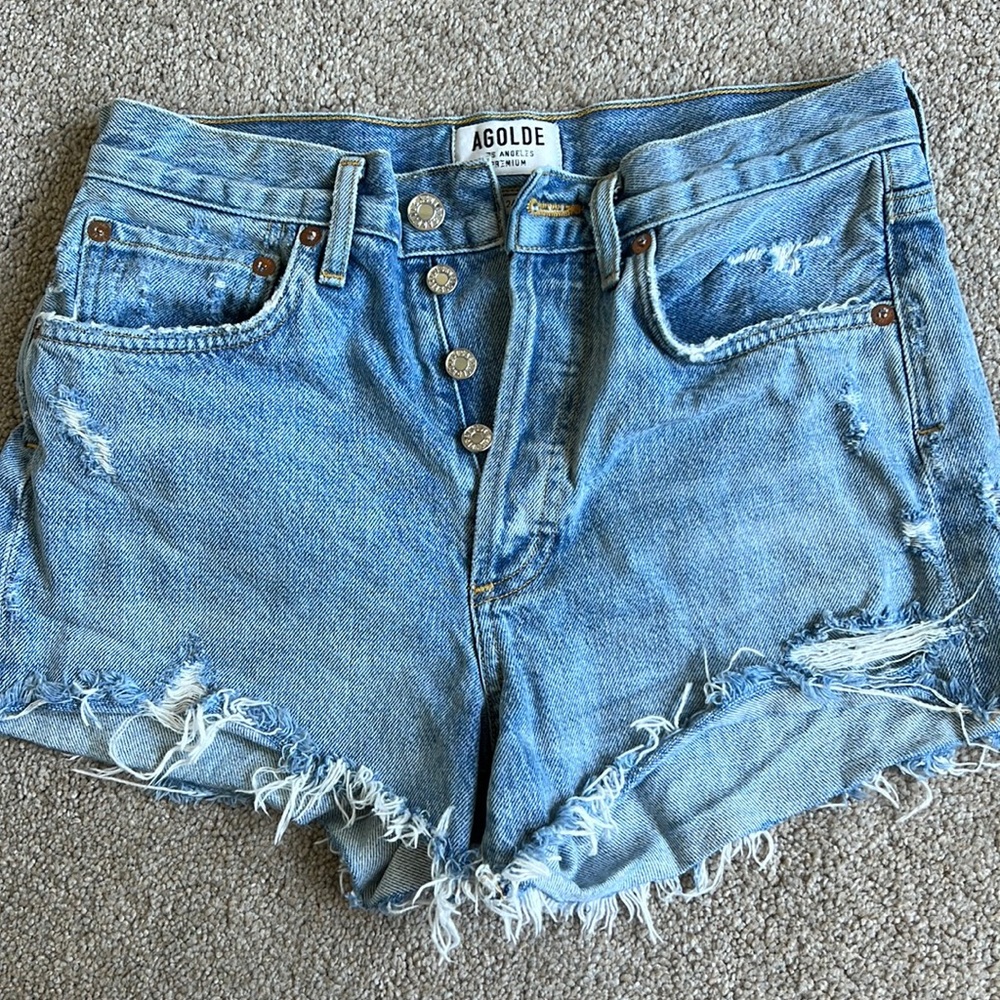 AGOLDE Parker denim shorts